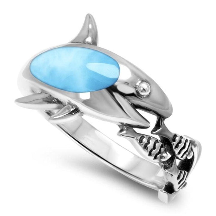 Shark Ring - Rshar00-00-Marahlago Larimar-Renee Taylor Gallery