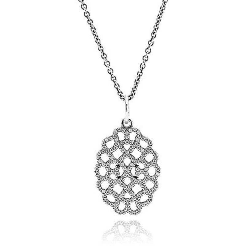 Shimmering Lace Clear Cubic Zirconia Pendant - 390358CZ-90-Pandora-Renee Taylor Gallery