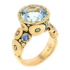 18K Orchard Aquamarine, Blue Sapphires & Diamond Ring - R-115S-Alex Sepkus-Renee Taylor Gallery