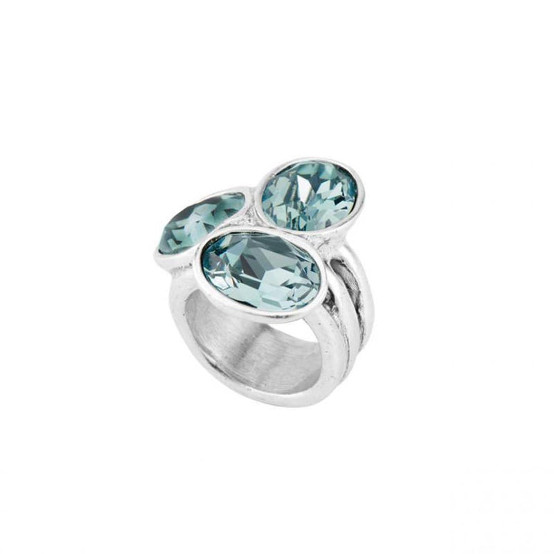 Treasure Sterling Silver Plated Ring - ANI0591AZUMTL-UNO de 50-Renee Taylor Gallery