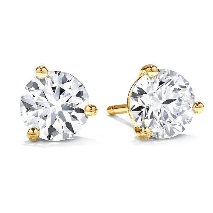 Sincerely Springer's Yellow Gold Three-Prong Martini Diamond Stud Earrings .50 (H-I/I1)