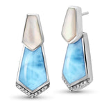 Calder Earrings - Ecald00-00-Marahlago Larimar-Renee Taylor Gallery