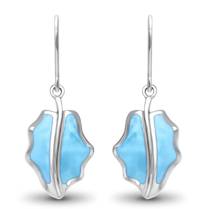 Fall Earrings - Efall00-00-Marahlago Larimar-Renee Taylor Gallery