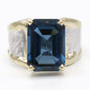 14K Gold & Crystalline Silver London Blue Topaz Ring - 40341-Shelli Kahl-Renee Taylor Gallery