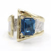14K Gold & Crystalline Silver London Blue Topaz Ring - 40342-Shelli Kahl-Renee Taylor Gallery
