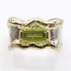 14K Gold & Crystalline Silver Peridot Ring - 40347-Shelli Kahl-Renee Taylor Gallery