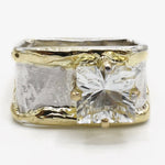 14K Gold & Crystalline Silver White Topaz Ring - 40354-Shelli Kahl-Renee Taylor Gallery