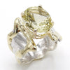 14K Gold & Crystalline Silver Margarita Quartz Ring - 40358-Shelli Kahl-Renee Taylor Gallery