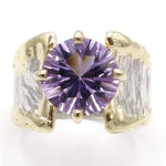 14K Gold & Crystalline Silver Lilac Amethyst Ring - 40360-Shelli Kahl-Renee Taylor Gallery