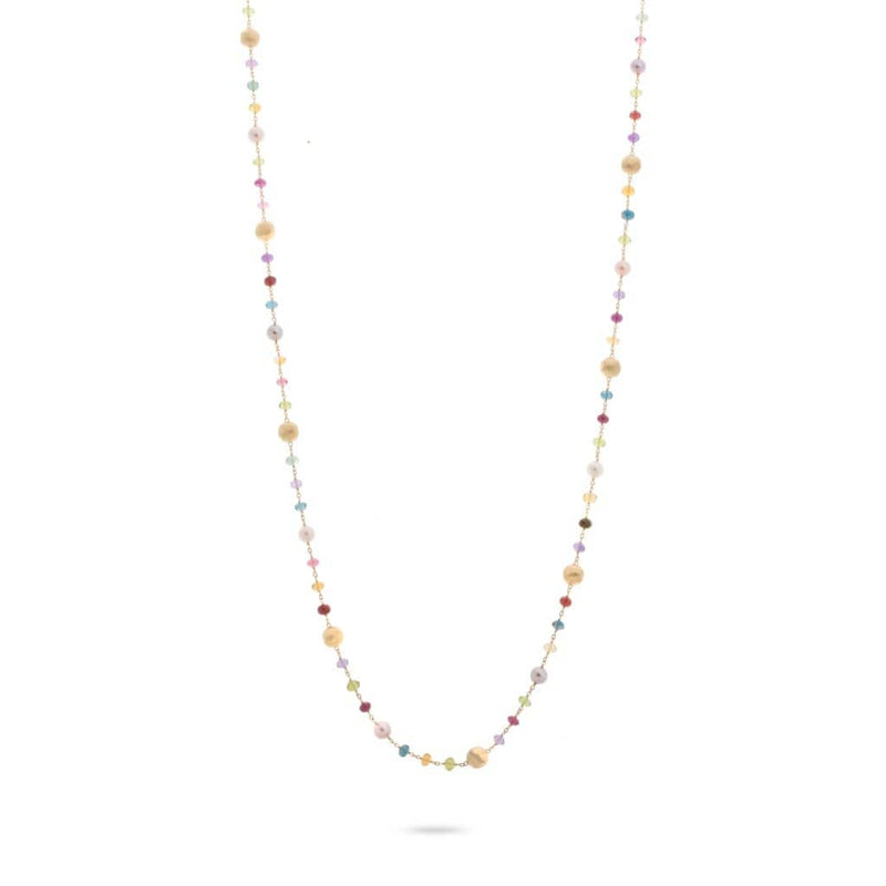 18K Africa Gemstone Pearl Necklace - CB2261-PL-MIX02-Marco Bicego-Renee Taylor Gallery