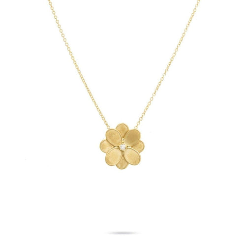 18K Lunaria Diamond Small Petali Necklace - CB2434 B Y 02-Marco Bicego-Renee Taylor Gallery