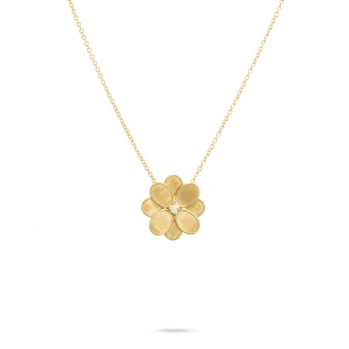 18K Lunaria Diamond Small Petali Necklace - CB2434-B-Y-Marco Bicego-Renee Taylor Gallery