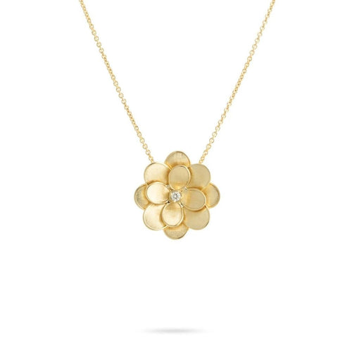 18K Lunaria Diamond Large Petali Necklace - CB2435-B-Y-Marco Bicego-Renee Taylor Gallery