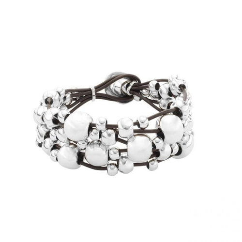 Multivitamins Sterling Silver Plated Bracelet - PUL1861MTLMAR0M-UNO de 50-Renee Taylor Gallery