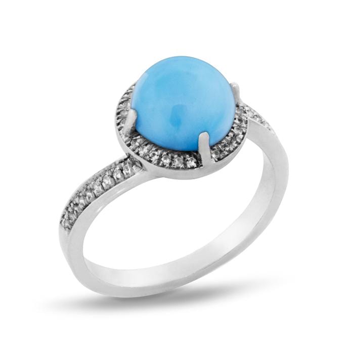 Radiance Round Ring - Rradi02-00-Marahlago Larimar-Renee Taylor Gallery