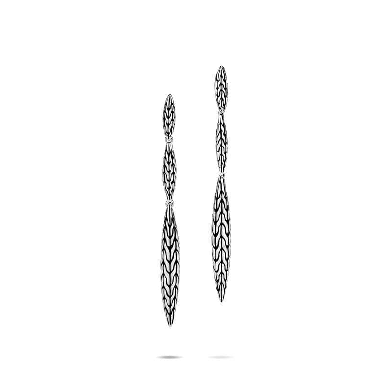 Classic Chain Spear Linear Earring - EB90539-John Hardy-Renee Taylor Gallery