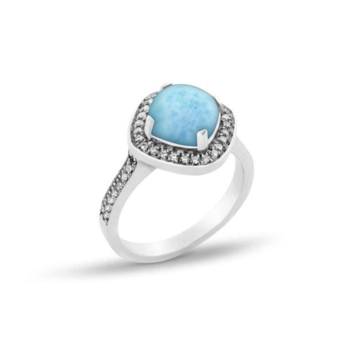 Radiance Cushion Ring - Rradi00-00-Marahlago Larimar-Renee Taylor Gallery