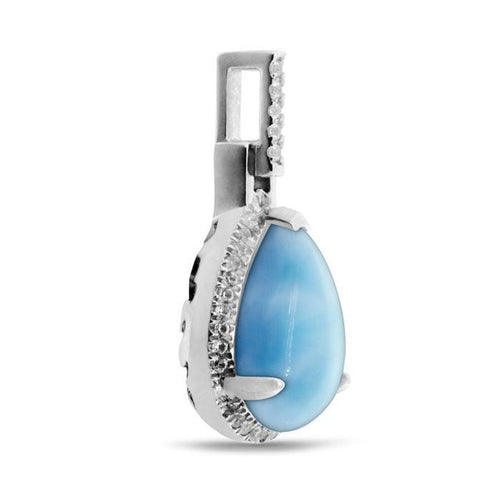 Radiance Pear Necklace - Nradi01-00-Marahlago Larimar-Renee Taylor Gallery