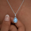 Radiance Pear Necklace - Nradi01-00-Marahlago Larimar-Renee Taylor Gallery