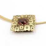 18K Square Spessartite Diamond Pendant - M-23-Alex Sepkus-Renee Taylor Gallery