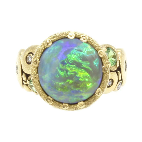 18K Orchard Opal & Diamond Ring - R-115S-Alex Sepkus-Renee Taylor Gallery