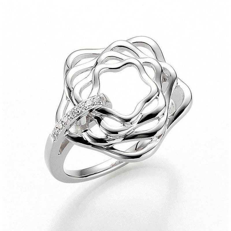 Sterling Silver Diamond Ring - 41/83729-Breuning-Renee Taylor Gallery