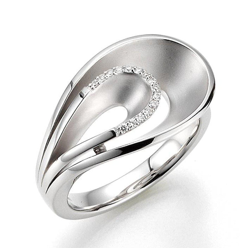 Sterling Silver Diamond Ring - 41/84711-Breuning-Renee Taylor Gallery