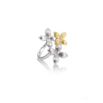 Yellow Gold Plated Sterling Silver White Sapphire Ring - 42/03204-Breuning-Renee Taylor Gallery