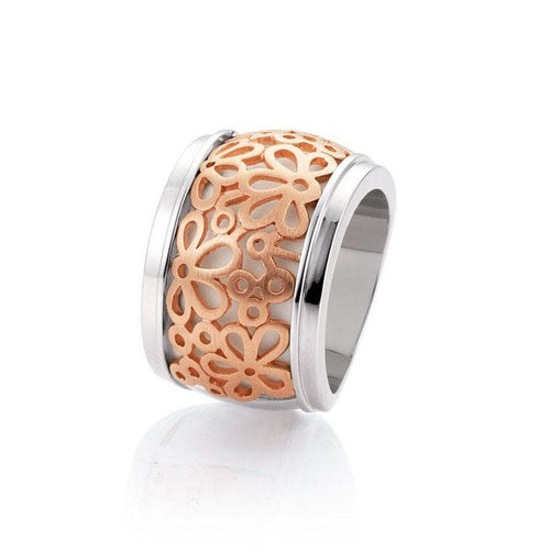 Rose Gold Plated Sterling Silver Ring - 42/05856-Breuning-Renee Taylor Gallery
