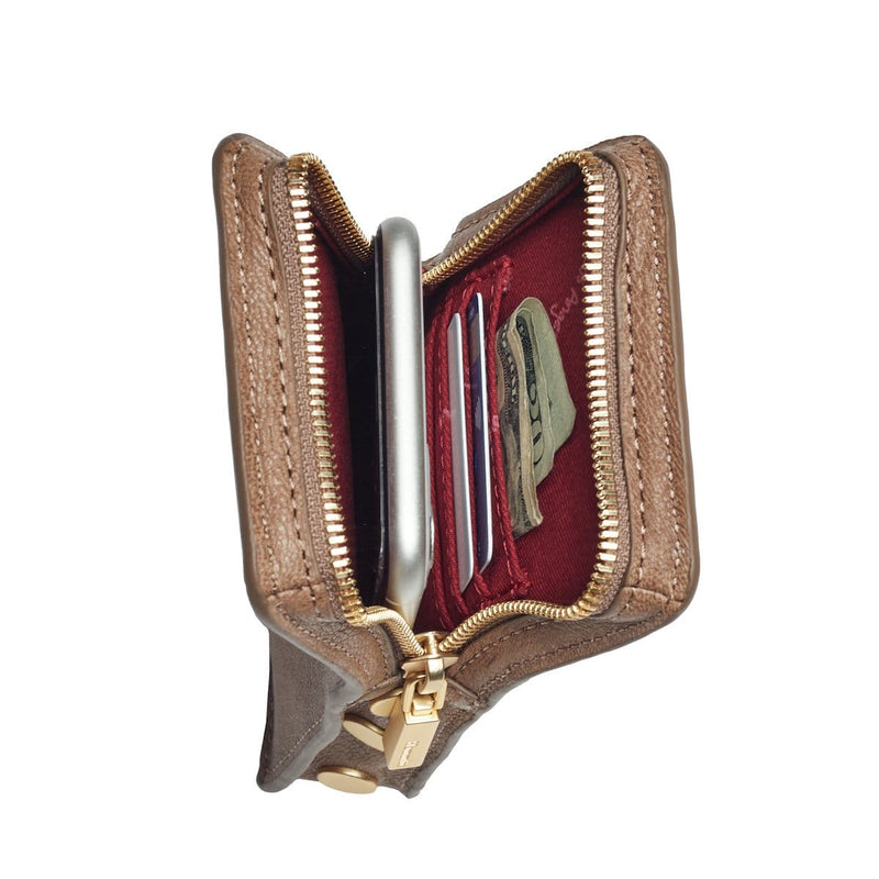 424 Wallet & Cell Phone Bag - Clay Glaze/Brushed Gold-Hammitt-Renee Taylor Gallery