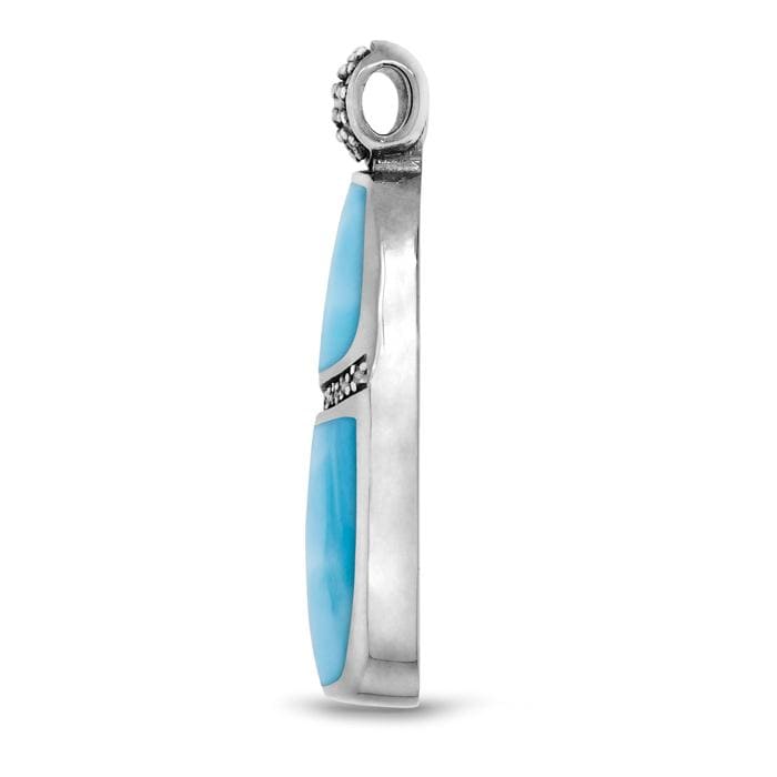 Marina Large Necklace - Nmari01-00-Marahlago Larimar-Renee Taylor Gallery
