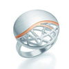 Rose Gold Plated Sterling Silver White Sapphire Ring - 42/03177-Breuning-Renee Taylor Gallery
