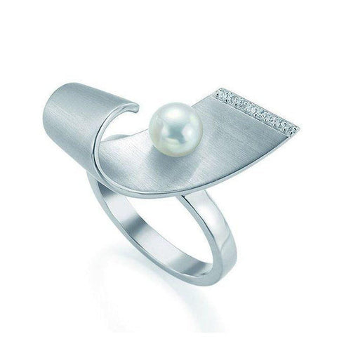 Sterling Silver Chinese Cultured Pearl Ring - 42/03183-Breuning-Renee Taylor Gallery