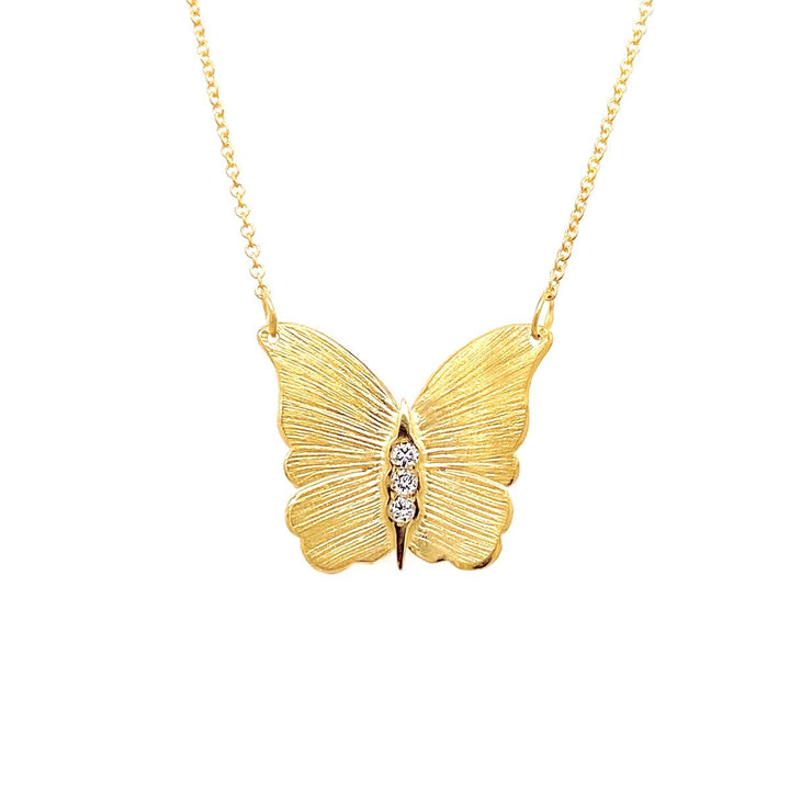 14K Gold & Diamond Butterfly Necklace - M7839-Marika-Renee Taylor Gallery