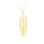 Marika 14k Gold & Diamond Leaf Necklace - M7826