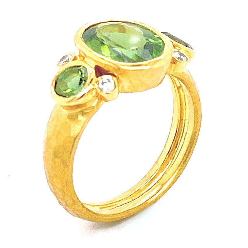 Marika Green TourMline & Dia. 14k Gold Ring - M7719-Marika-Renee Taylor Gallery