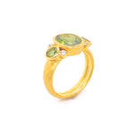 Marika Green TourMline & Dia. 14k Gold Ring - M7719