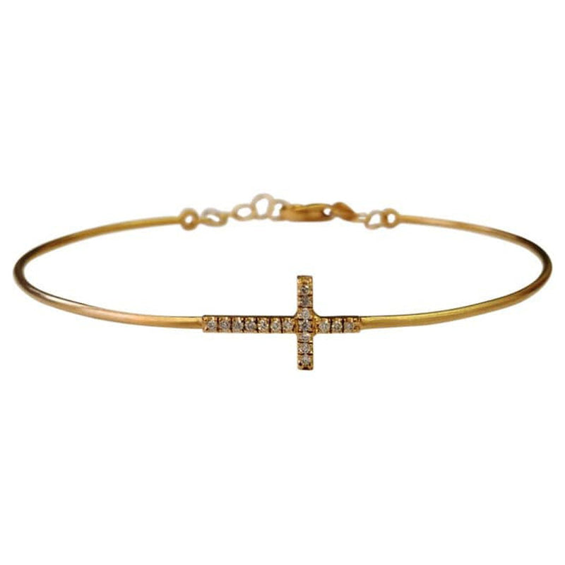 Marika 14k Gold & Diamond Cross Bracelet - MA5148-Marika-Renee Taylor Gallery