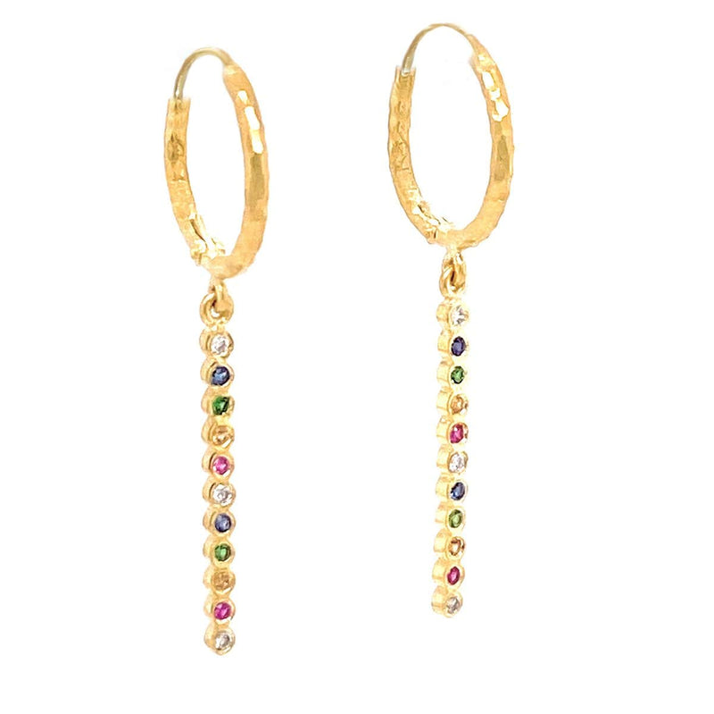 Marika Diamond, Sapphire & 14k Gold Earrings - M7699-Marika-Renee Taylor Gallery