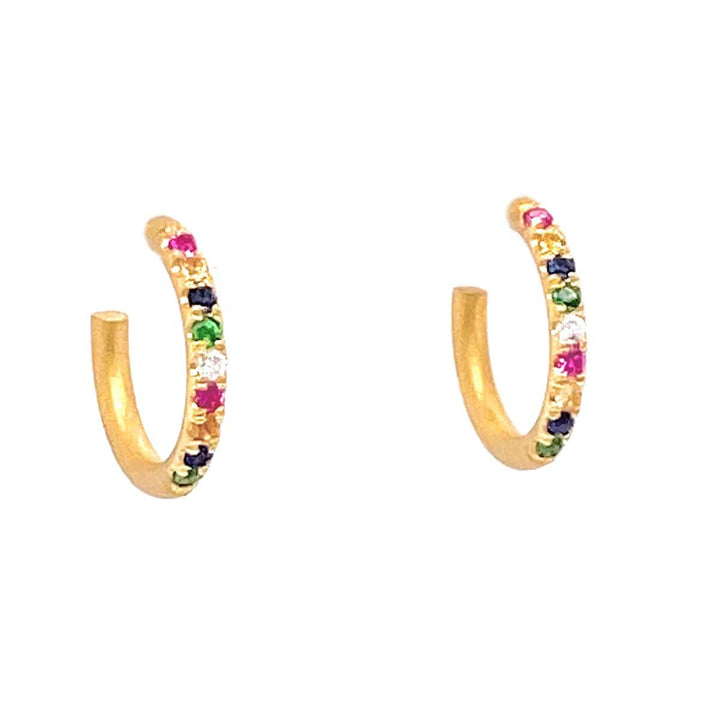 14K Gold, Diamond & Sapphire Earrings - M7752-Marika-Renee Taylor Gallery