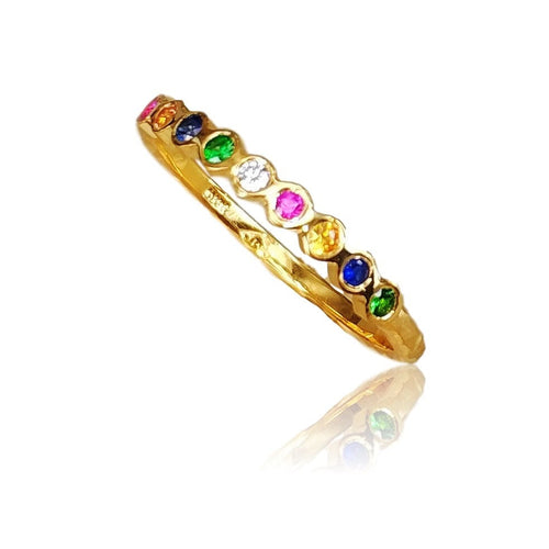 Marika Diamond, Sapphire & 14K Gold Ring - M7701-Marika-Renee Taylor Gallery