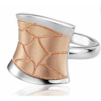 Rose Gold Plated Sterling Silver Ring - 44/01328-Breuning-Renee Taylor Gallery