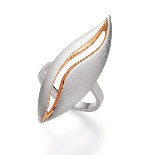 Rose Gold Plated Sterling Silver Ring - 44/01398-Breuning-Renee Taylor Gallery
