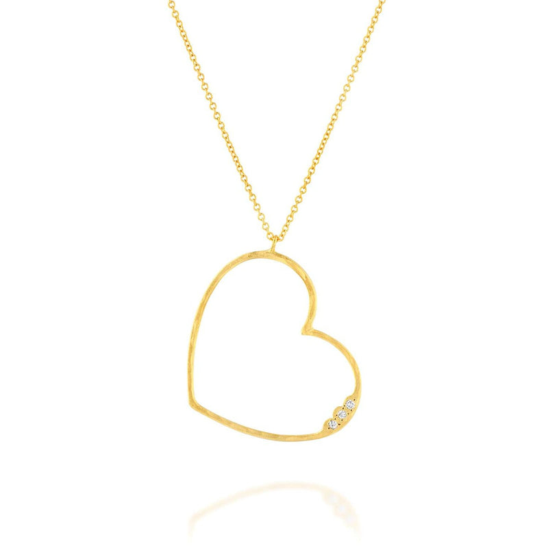 14K Gold & Diamond Heart Necklace - M6735-Marika-Renee Taylor Gallery
