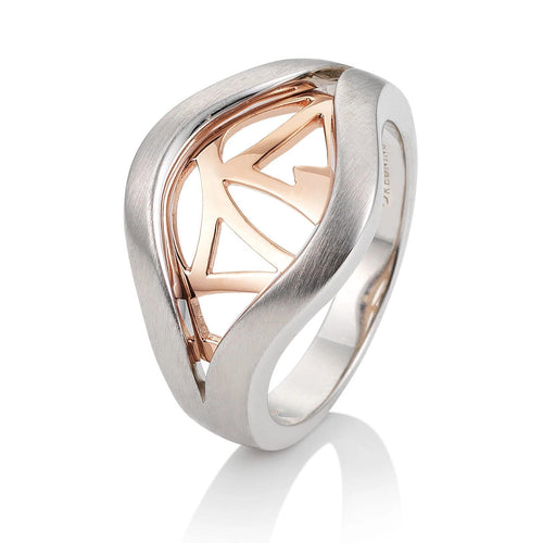 Rose Gold Plated Sterling Silver Ring - 44/01536-Breuning-Renee Taylor Gallery