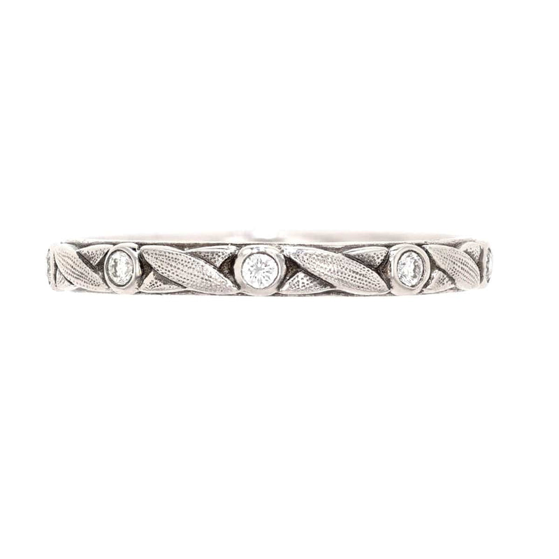 Platinum Crisscross Diamond Band - R-121P-Alex Sepkus-Renee Taylor Gallery