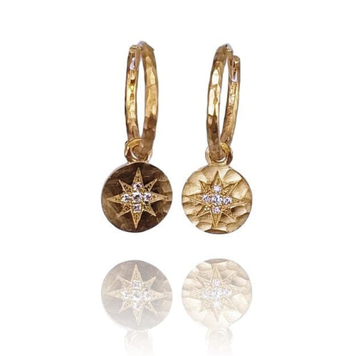 Marika 14k Gold & Diamond Starburst Earrings - M7716-Marika-Renee Taylor Gallery