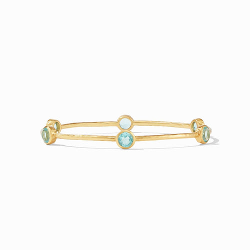 Milano Bahamian Blue Bangle - BG047GBB-M-Julie Vos-Renee Taylor Gallery