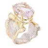 14K Gold & Crystalline Silver Lilac Amethyst Ring - 47825-Shelli Kahl-Renee Taylor Gallery