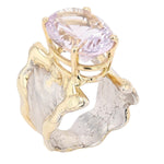 14K Gold & Crystalline Silver Lilac Amethyst Ring - 47825-Shelli Kahl-Renee Taylor Gallery